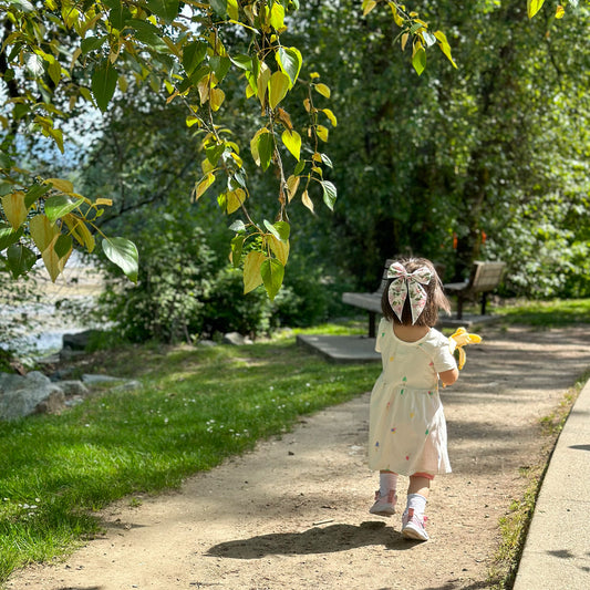 Fable Bow in Liberty Fabric - Pink Rose