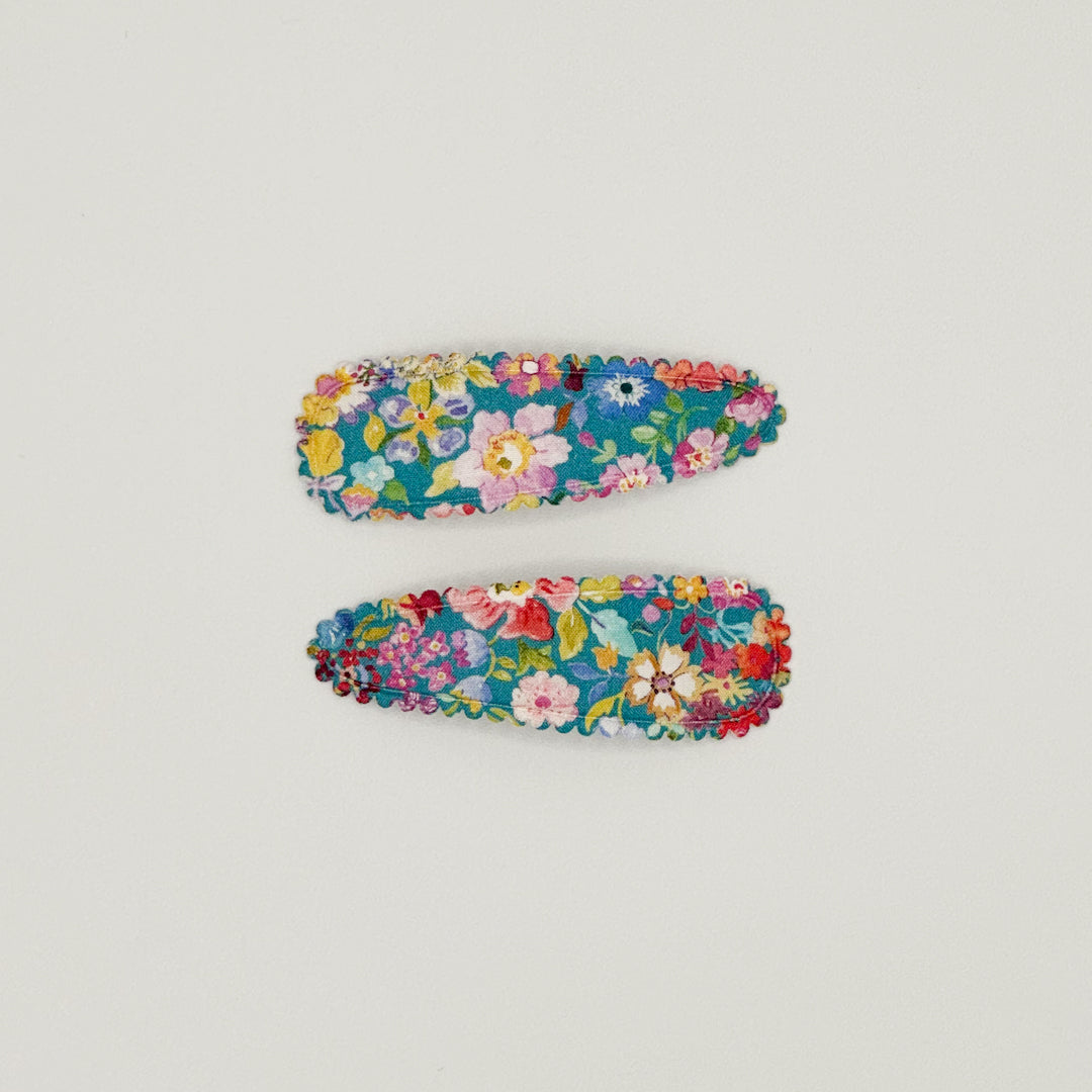 Snap Clips in Liberty Fabric - Watercolor, Set of 2