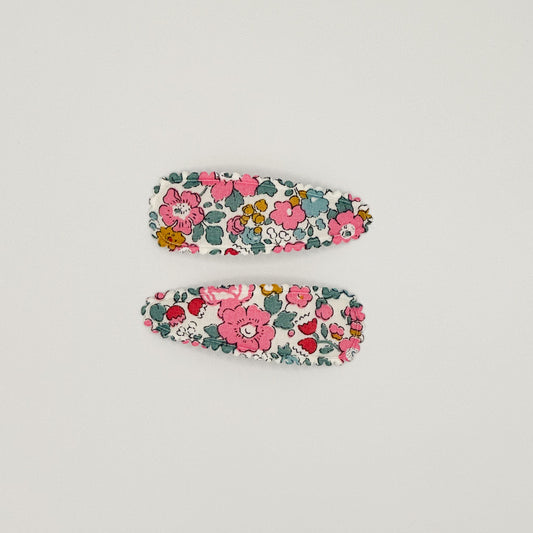 Snap Clips in Liberty Fabric, Set of 2