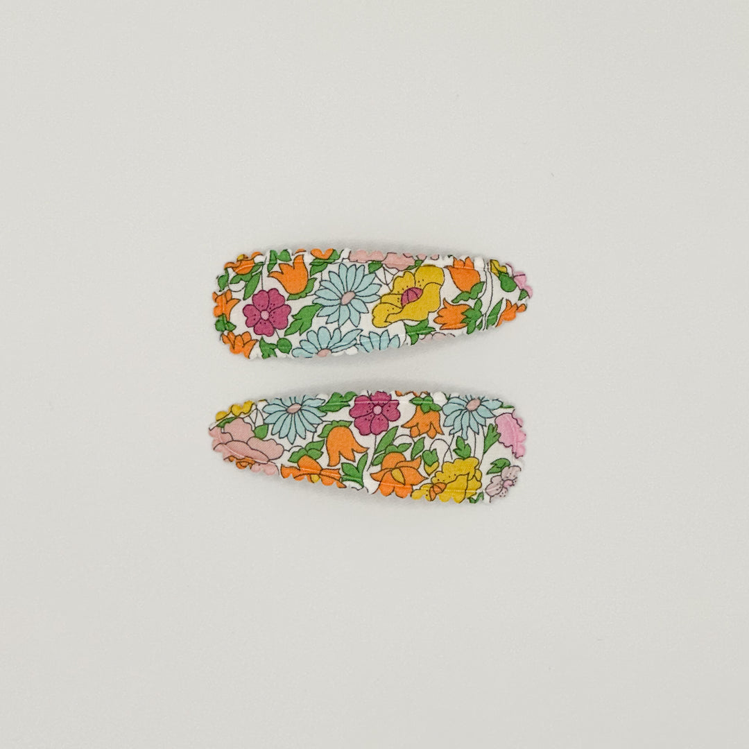 Snap Clips in Liberty Fabric - Poppy, Set of 2