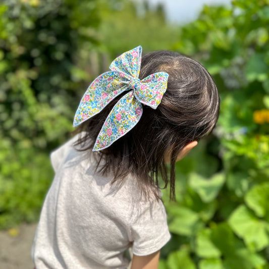 Medium Fable Bow in Liberty Fabric - Mini Eggs