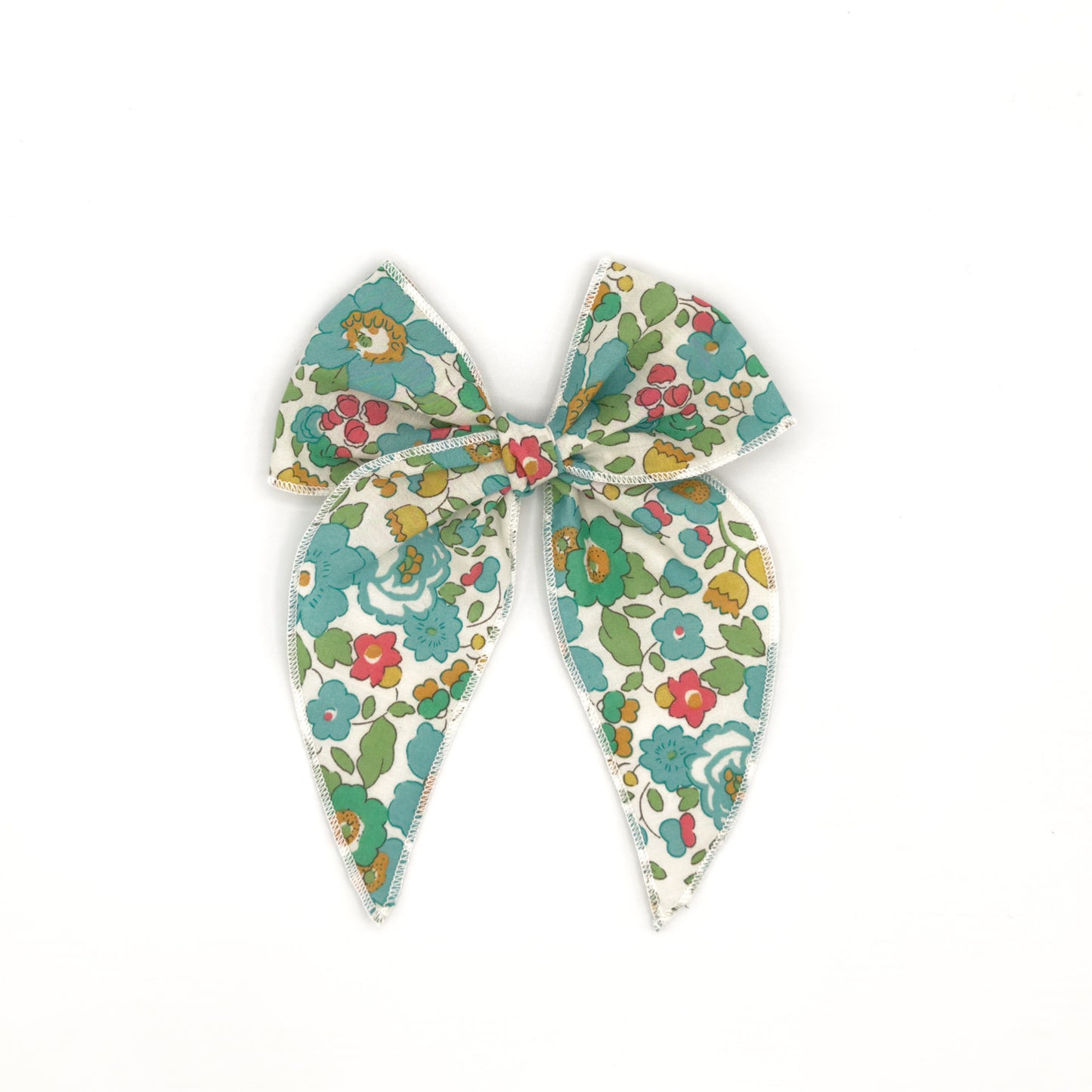 Medium Fable Bow in Liberty Fabric - Blue Lagoon