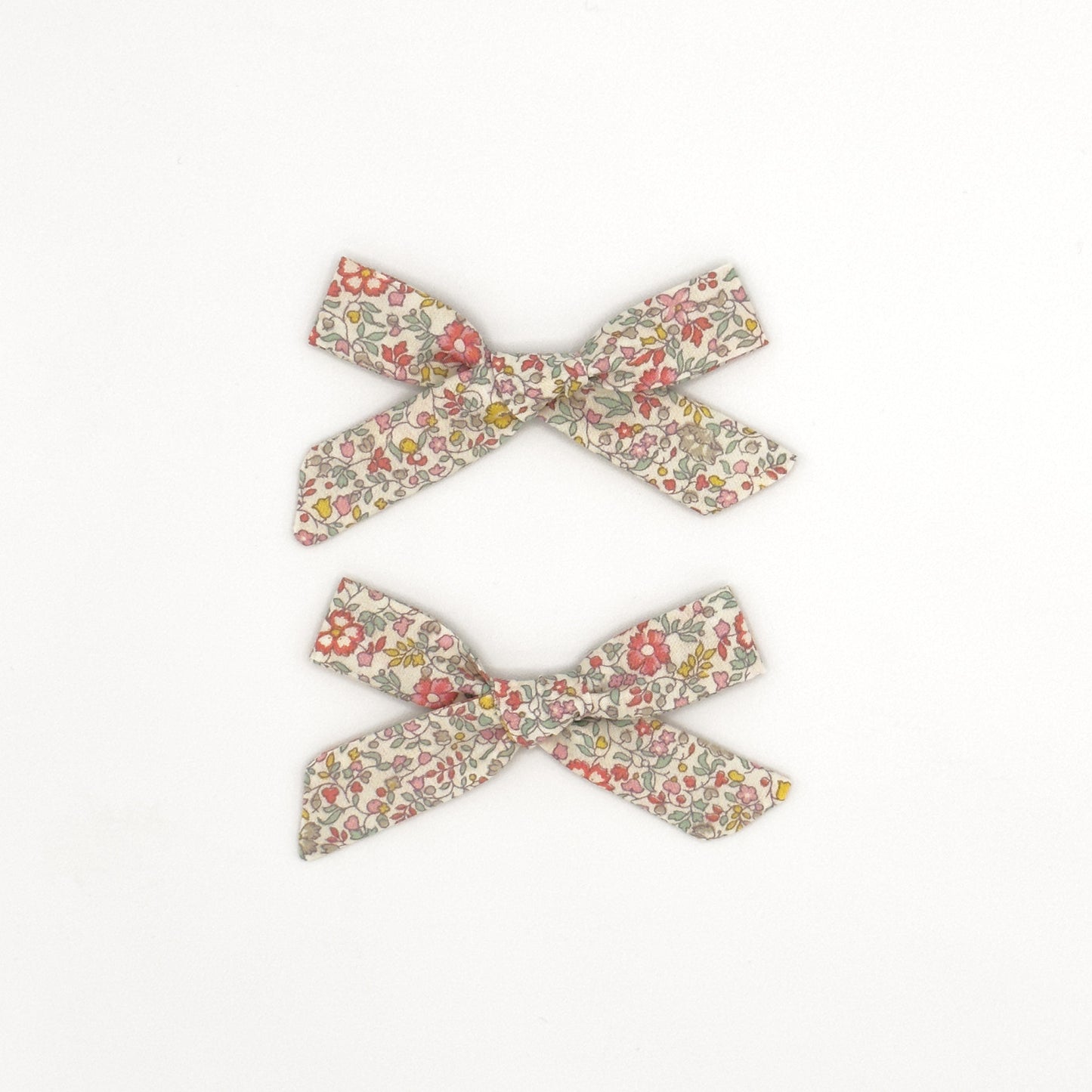 Small Schoolgirl Bows in Liberty Fabric - Butterfly, Set of 2