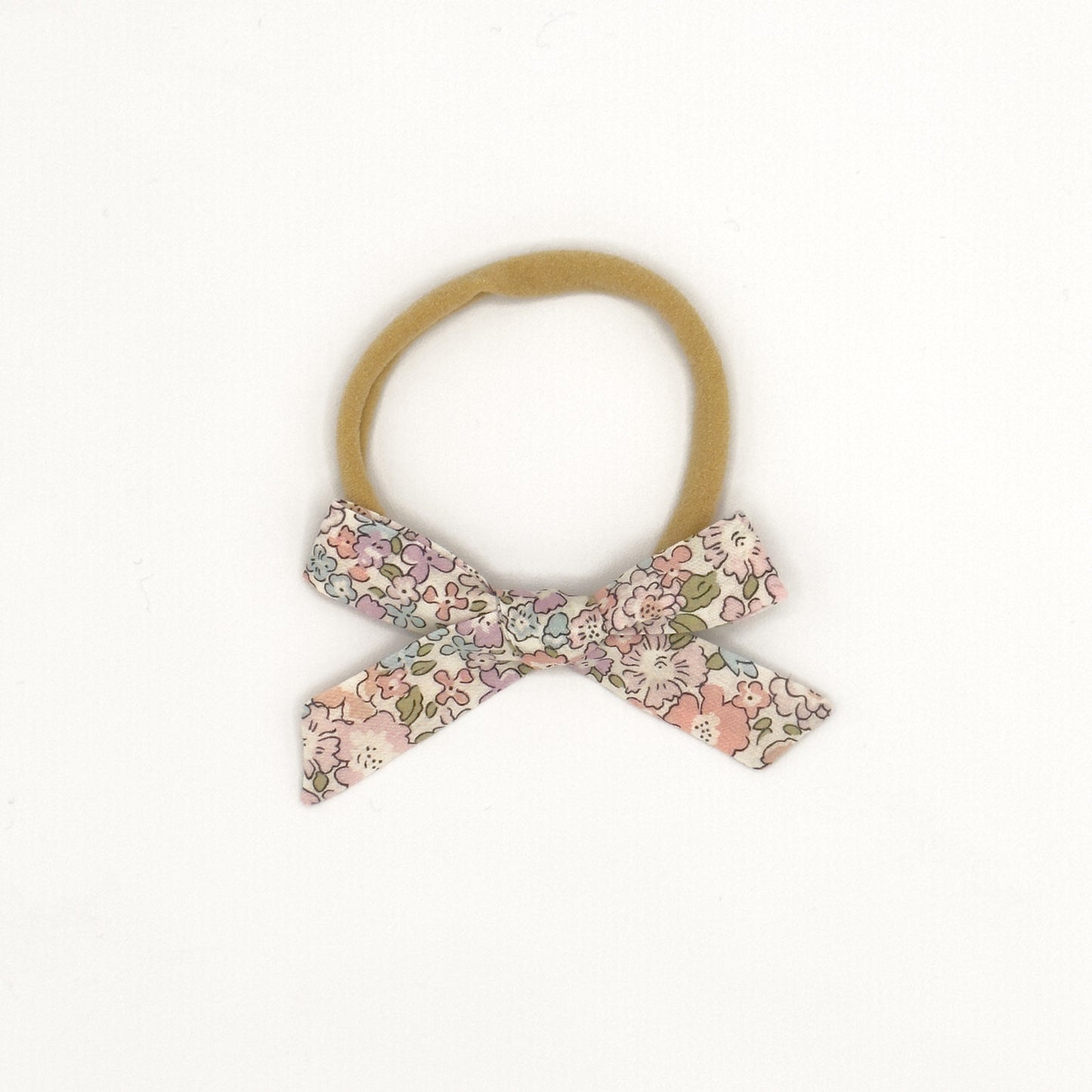 Small Schoolgirl Bow Headband in Liberty Fabric - Blush