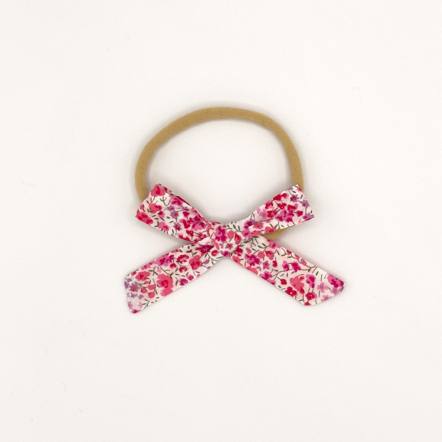 Small Schoolgirl Bow Headband in Liberty Fabric - Dragonfruit