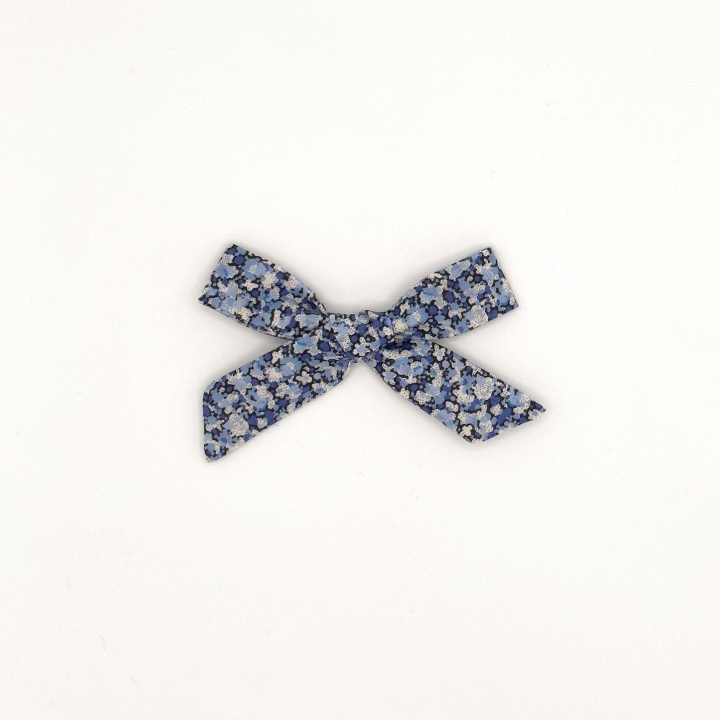 Small Schoolgirl Bow in Liberty Fabric - Blue Jay