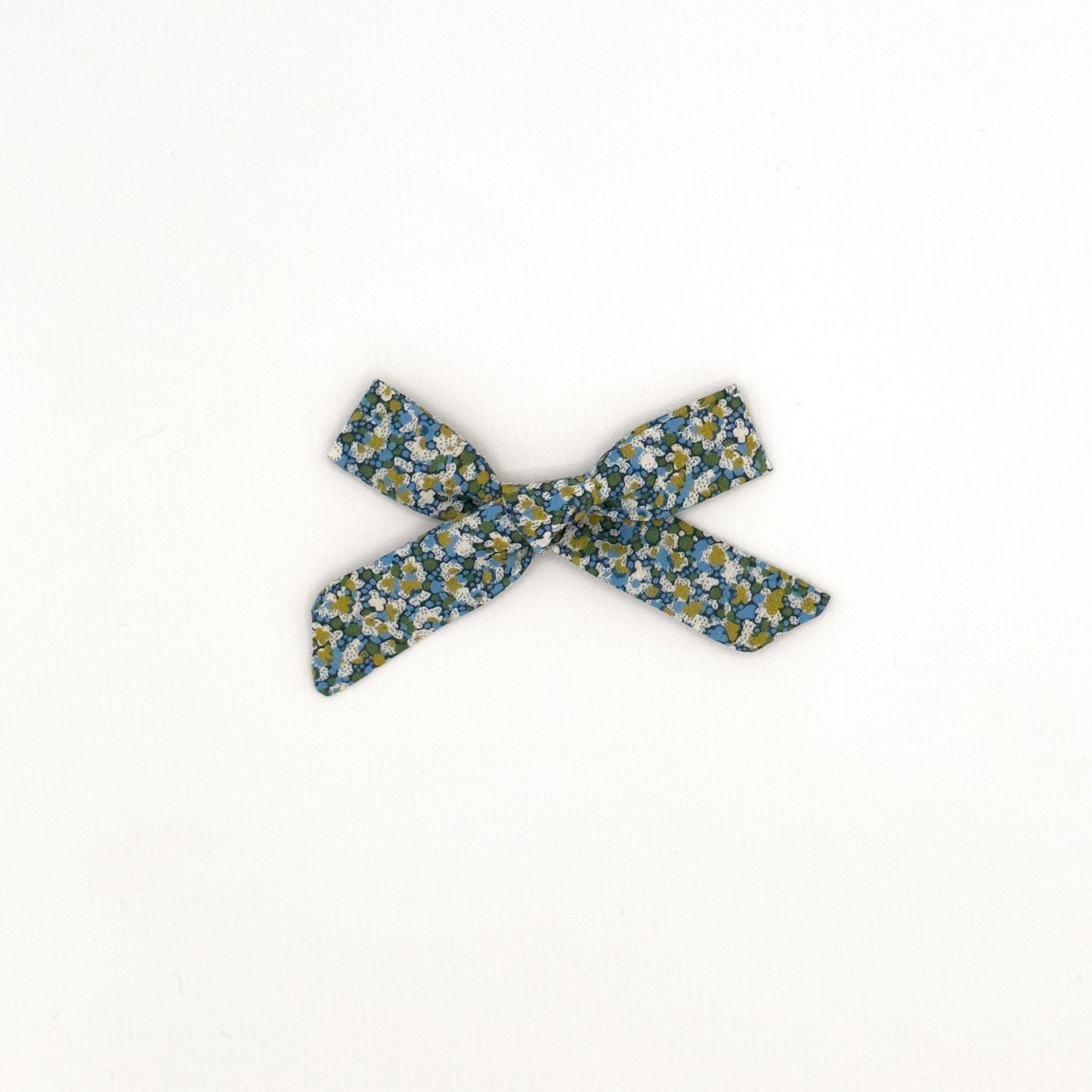 Small Schoolgirl Bow in Liberty Fabric - Ocean