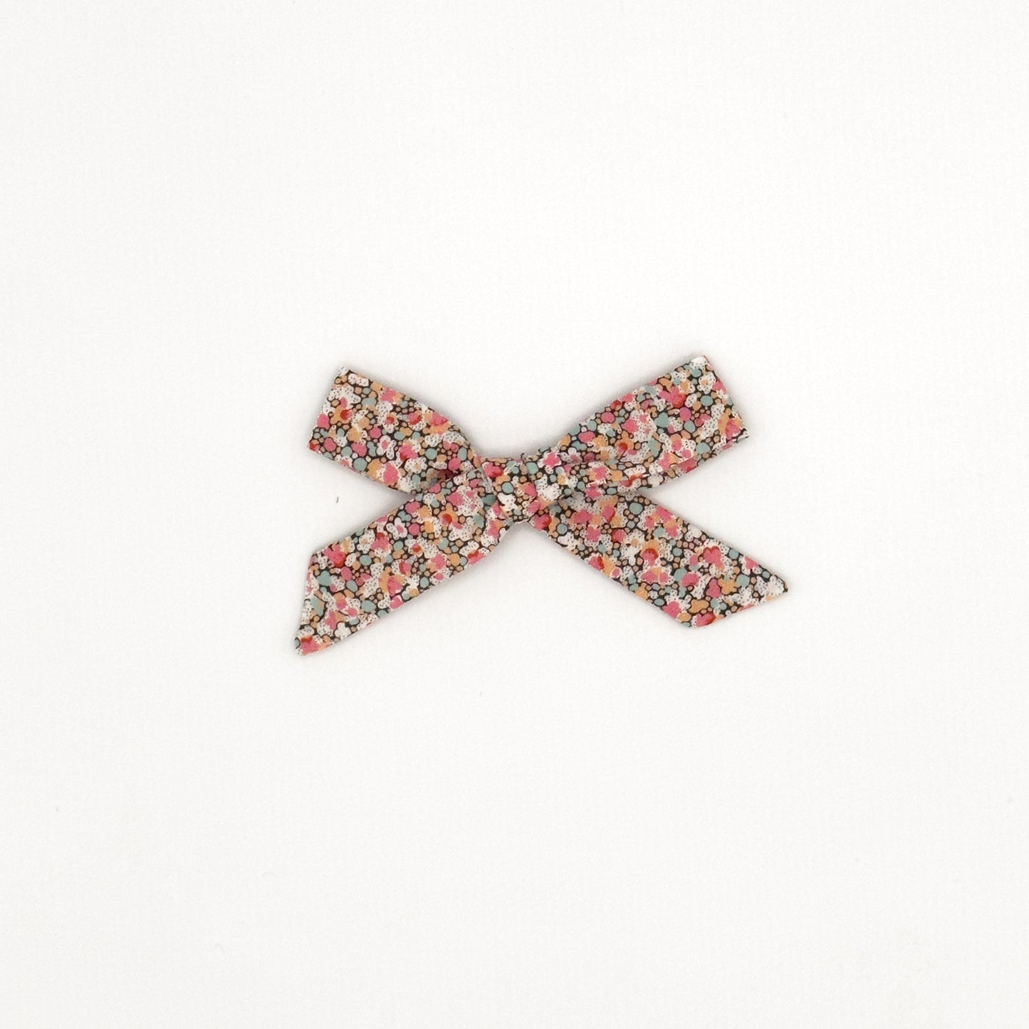 Small Schoolgirl Bow in Liberty Fabric - Grapefruit