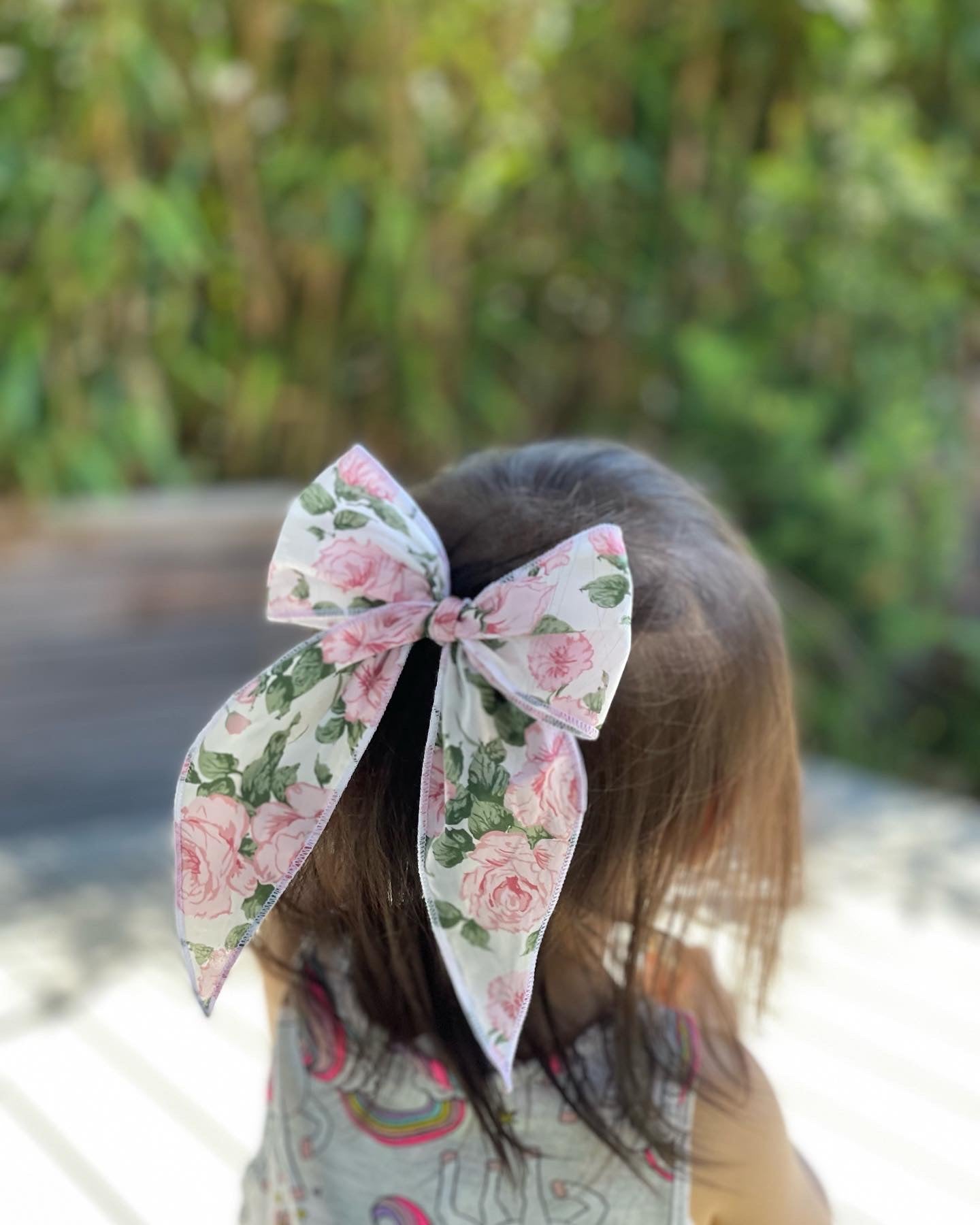 Fable Bow in Liberty Fabric - Pink Rose