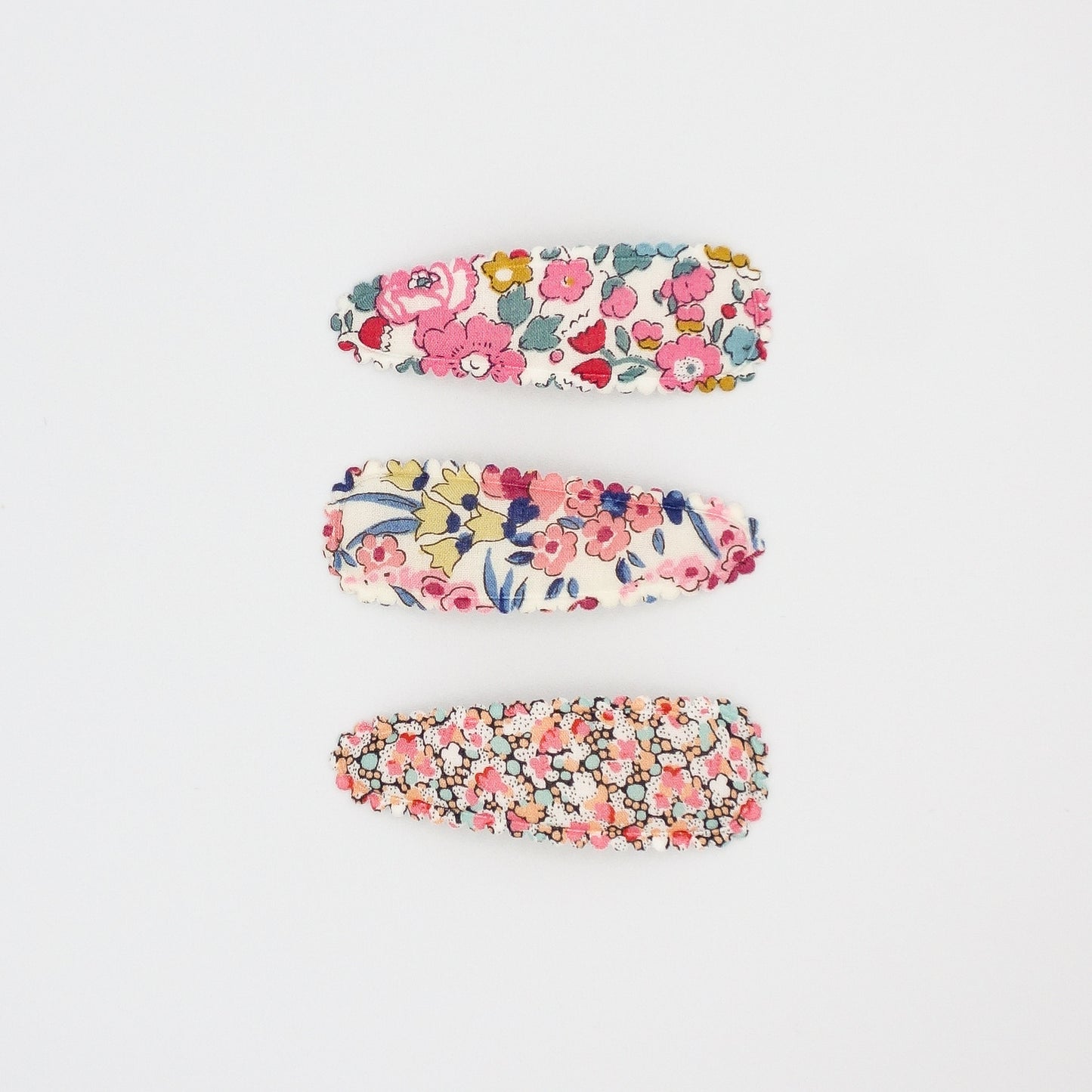 Liberty Fabric Snap Clips (Pink) 3-Pack