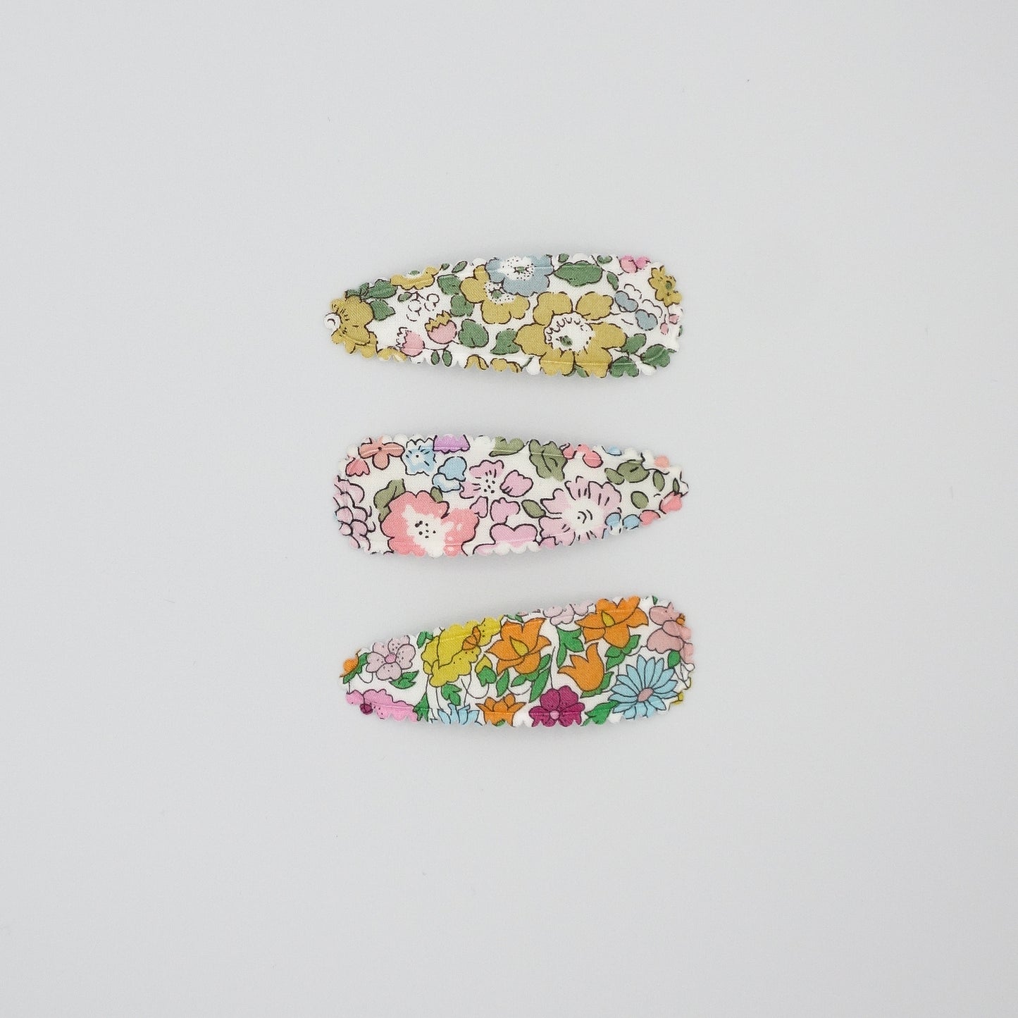Liberty Fabric Snap Clips (PurpleYellow) 3-Pack