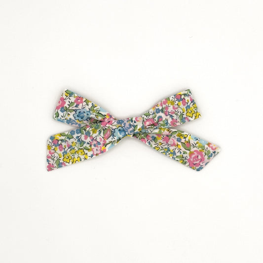 Medium Schoolgirl Bow in Liberty Fabric - Mini Eggs