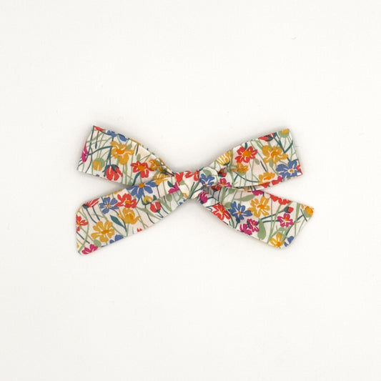 Medium Schoolgirl Bow in Liberty Fabric - Wildflowers
