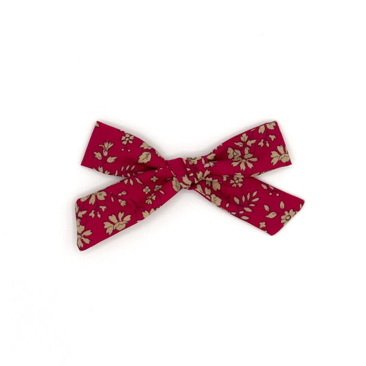 Medium Schoolgirl Bow in Liberty Fabric - Sangria