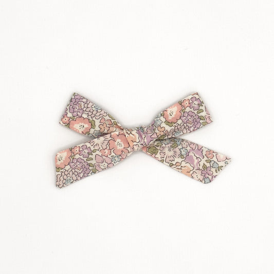 Medium Schoolgirl Bow in Liberty Fabric - Blush